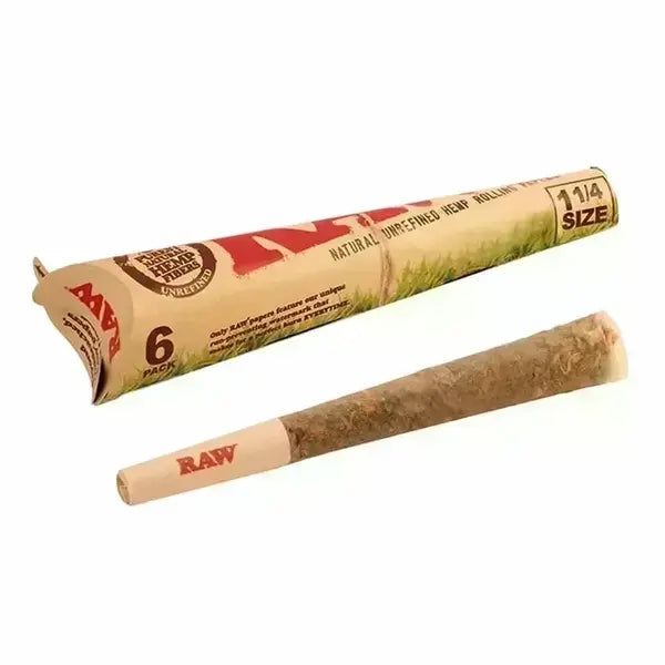 Raw Pre-Rolled Cones 1 1/4 6 pack